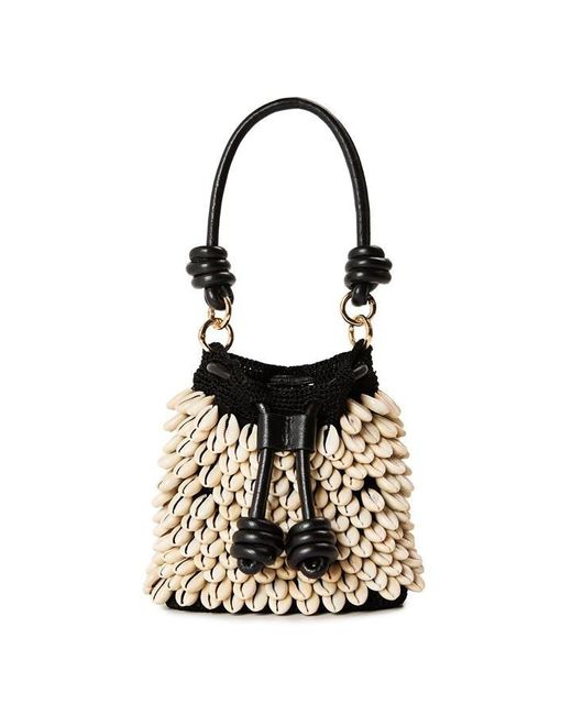 DESIERTO Black Caracola Dia Bucket Bag