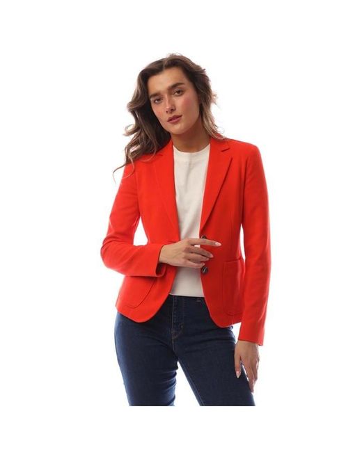 Boss Red Single Breasted Viscose Long Sleeve Blazer