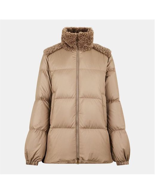 Moncler Natural Esnaie Quilted Medium Puffer Jacket