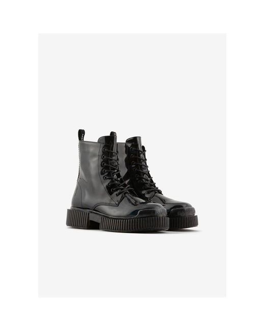 ARMANI EXCHANGE Black Ankle Boots