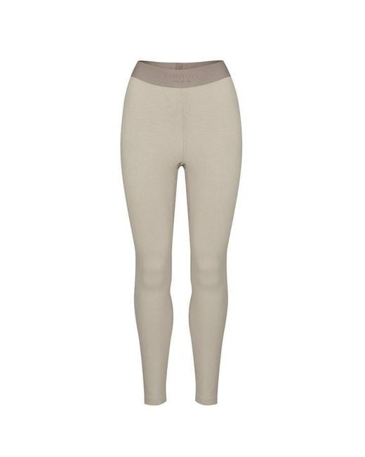 Fear Of God Gray Logo Printed Stretch Leggings