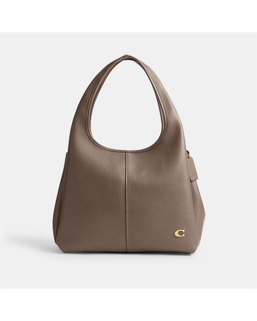 COACH Brown Lana Large Tote Bag