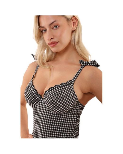 Peek & Beau Brown Margot & Gingham Seersucker Underwire
