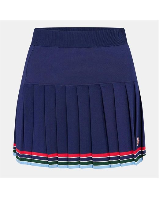 Casablanca Blue Baseball High Waisted Mini Skirt