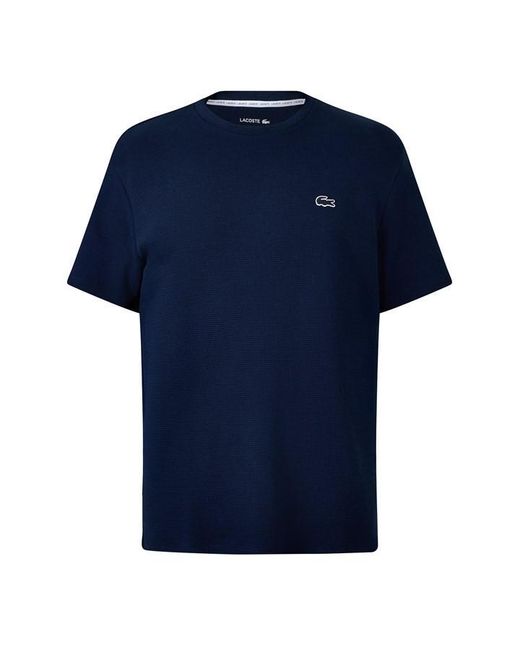 Lacoste Blue Waffle Short Sleeve Pyjama Top for men