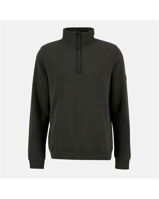 Barbour Green Outline Half-Zip Sweatshirt for men