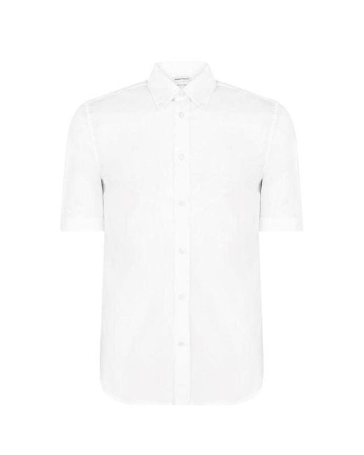 McQueen White Brad Pitt Shirt for men