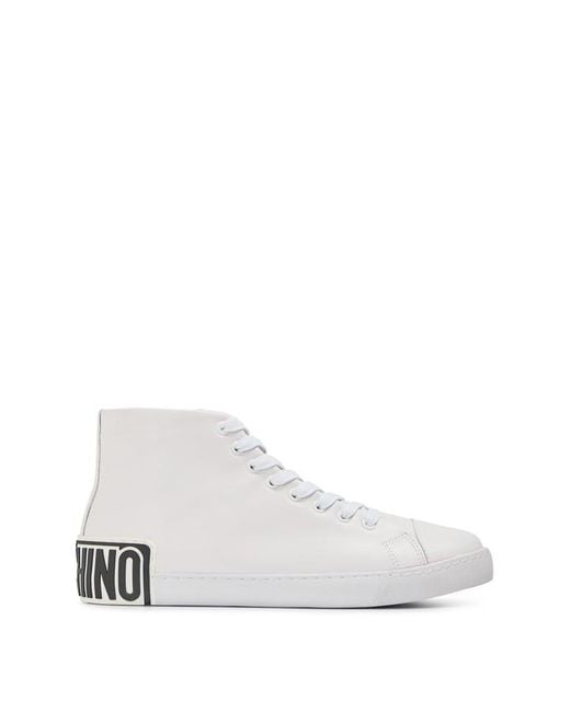 Moschino White Court Trainers for men