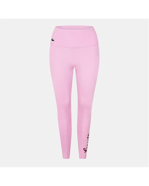 Lacoste Pink Logo Leggings