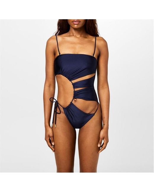 Cult Gaia Blue Allegra Swimsuit