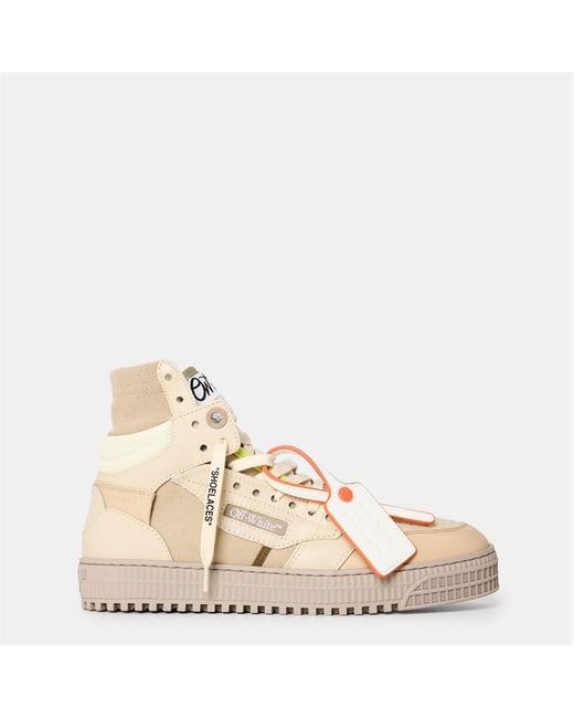 Off-White c/o Virgil Abloh Natural Off 3.0 Color Block Hi Top Sneakers