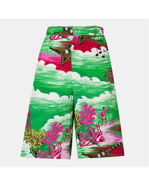Gucci Green Mid-Length Tailored Chino Shorts