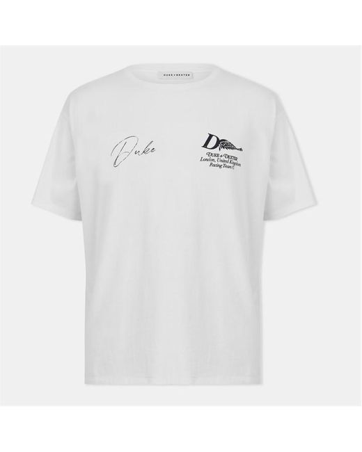Duke & Dexter White Oversized T-Shirt for men