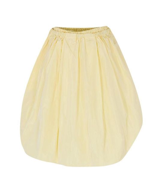 Prada Yellow Technical Taffeta Skirt