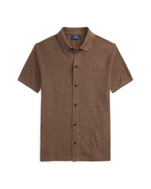 Polo Ralph Lauren Brown Short Sleeve Knitted Top for men