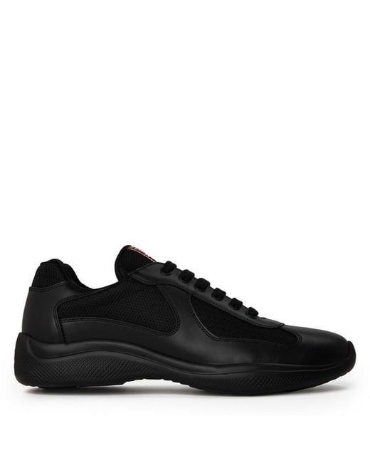 Prada Black Americas Cup Trainers for men