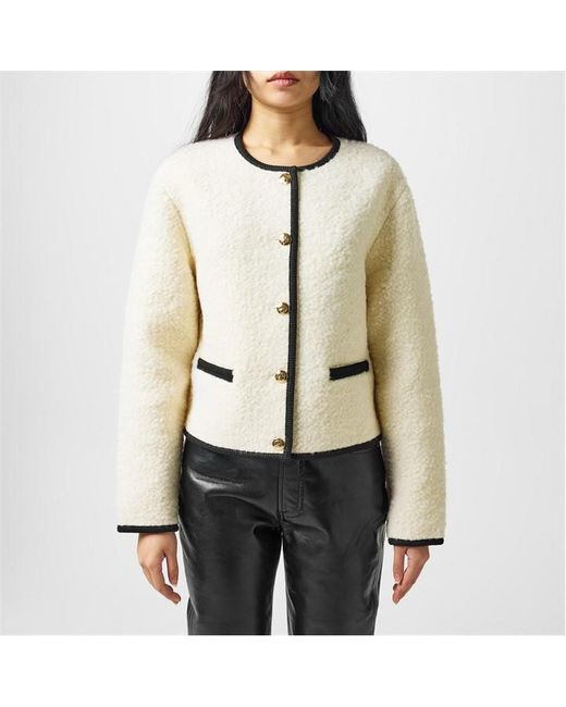 Anine Bing White Oversized Linen Blazer Jacket