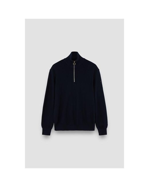 Paul & Shark Blue 1/4 Zip Fleece for men