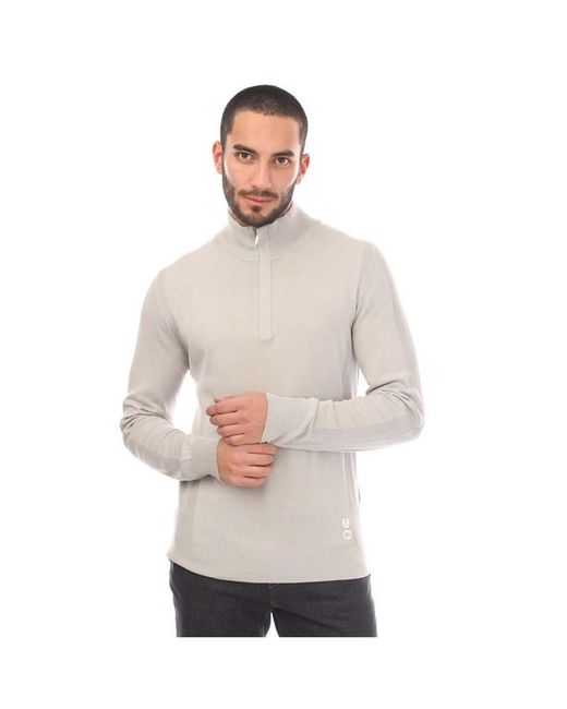 Belstaff Gray Cotton Silk Blend Challenger Sweater for men