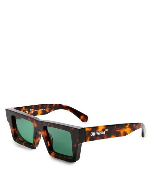 Off-White c/o Virgil Abloh Green Square Sunglasses, Square Design