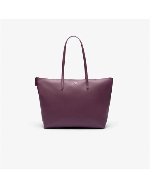 Lacoste Purple Large Tote Bag