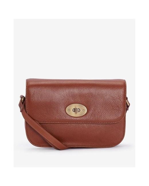 Barbour Red Isla Leather Cross Body Bag