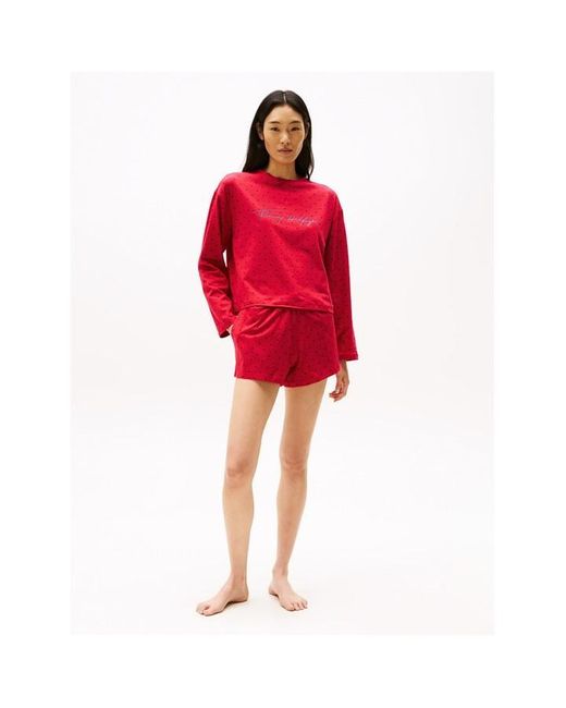 Tommy Hilfiger Red Long Sleeve Bodysuit