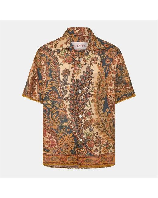 Valentino Brown Val Camicia Bowl Sht for men