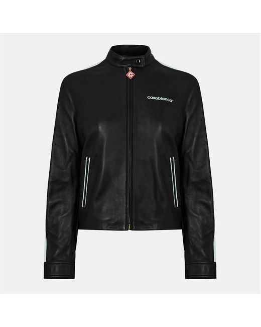 Casablanca Black Racer Leather Jacket