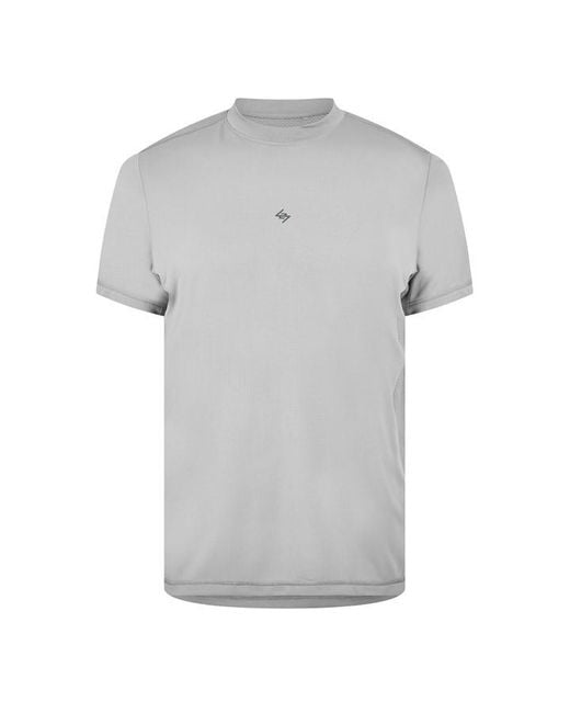 REPRESENT 247 Gray Short Sleeve Performance Gym Top for men