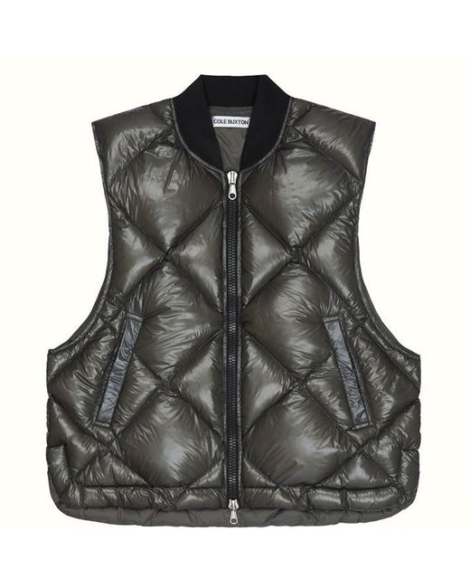 Cole Buxton Black Quilted Gilet for men