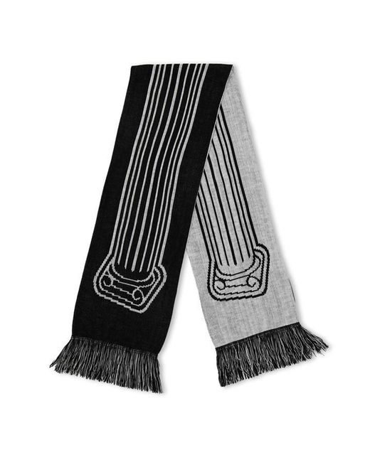 Aries Black Column Midweight Scarf for men
