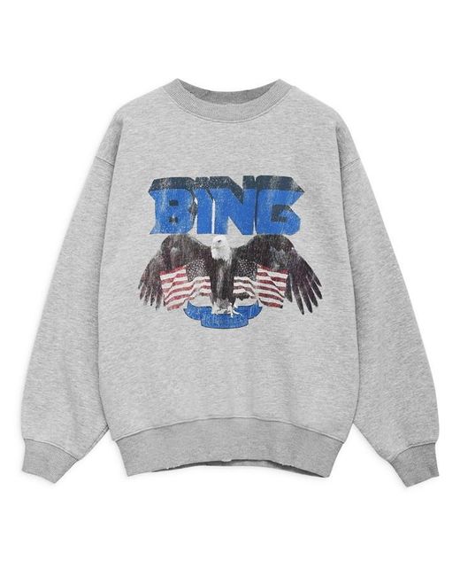 Anine Bing Gray Vintage Sweatshirt