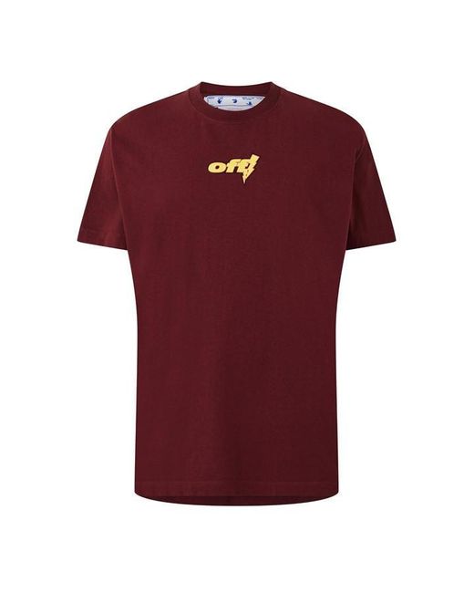 Off-White c/o Virgil Abloh Red Thunder Stable Oversized T-Shirt, Oversized Fit for men