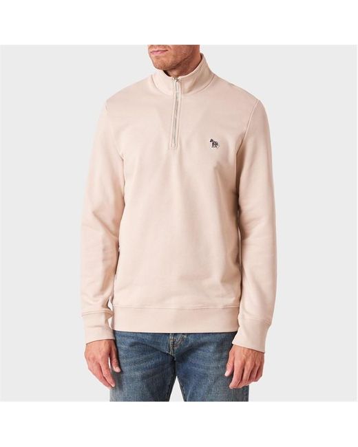 Paul Smith Blue Regular Half Zip Sweatshirt for men