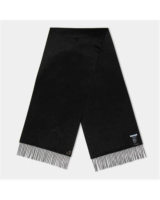 Prada Black Logo Midweight Scarf