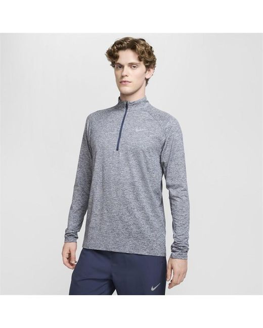 Nike Blue Stride Dri-Fit 1/2-Zip Running Mid Layer for men