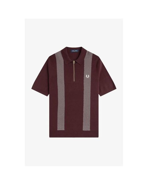 Fred Perry Purple Short Sleeve Polo Shirt for men