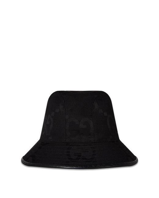 Gucci Black Tonal Jumbo Gg Fedora Hat for men