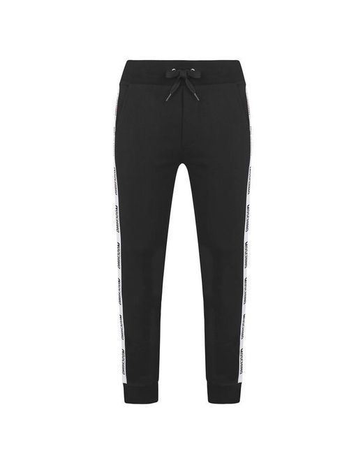 Moschino Gray Logo Tape jogging Bottoms for men