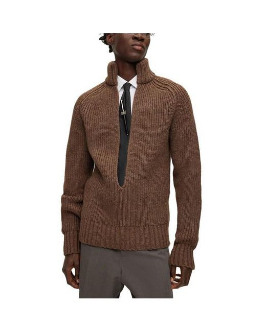 Boss Brown Ftype Knitted Tops for men