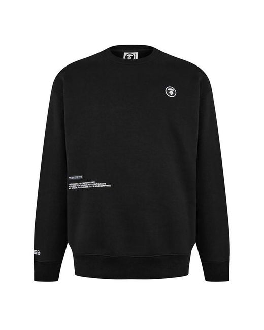 Aape Black Moon Face Sweatshirt for men