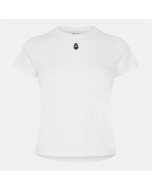 McQueen White Alex Cut & Sew Regular Fit T-Shirt