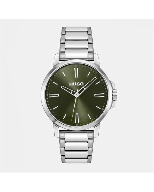 HUGO Metallic Gents #Smooth Stainless Steel Bracelet Watch for men