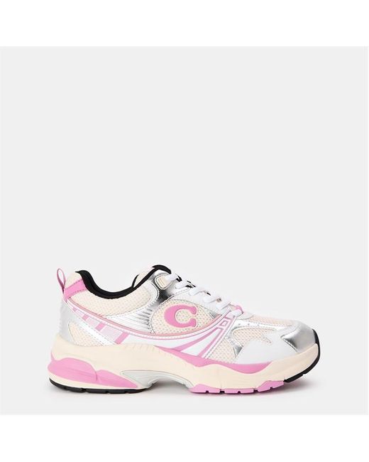 COACH Pink Mesh Chunky Trainers
