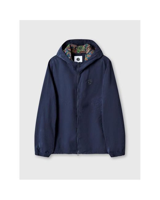 Pretty Green Blue Feltham Weatherproof Rain Anorak for men