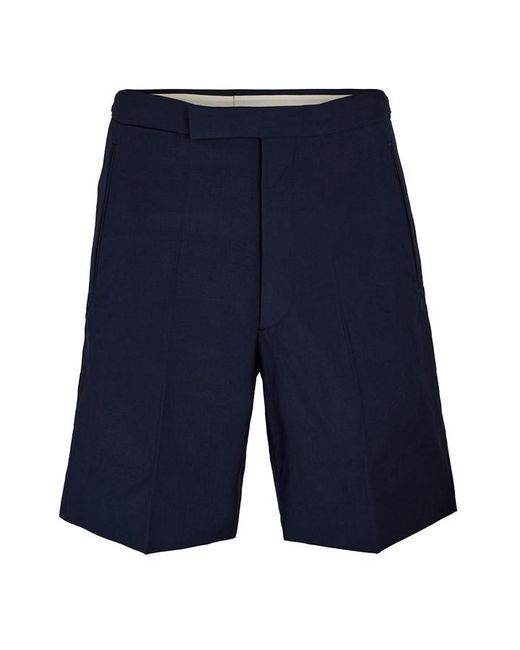 Prada Blue Mohair Woven Tracksuit Shorts for men