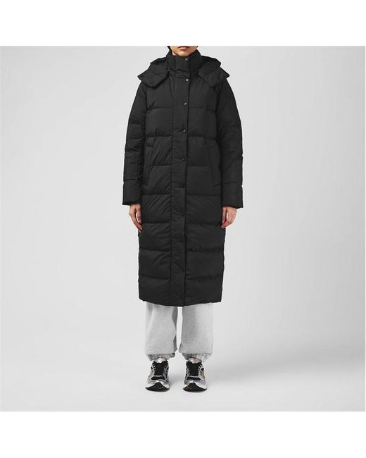 lululemon athletica Black Wunder Puff Long Goose Down Windproof Detachable Hood Relaxed Fit Puffer Jacket