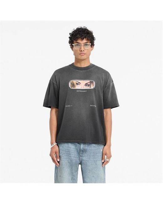 Represent X Duke + Dexter Mirror T-Shirt in Grey for Men