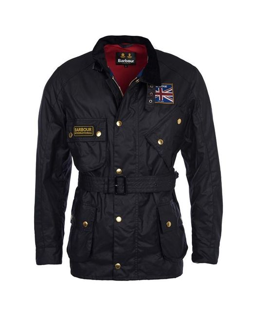 Barbour Blue Union Jack Waxed Jacket for men